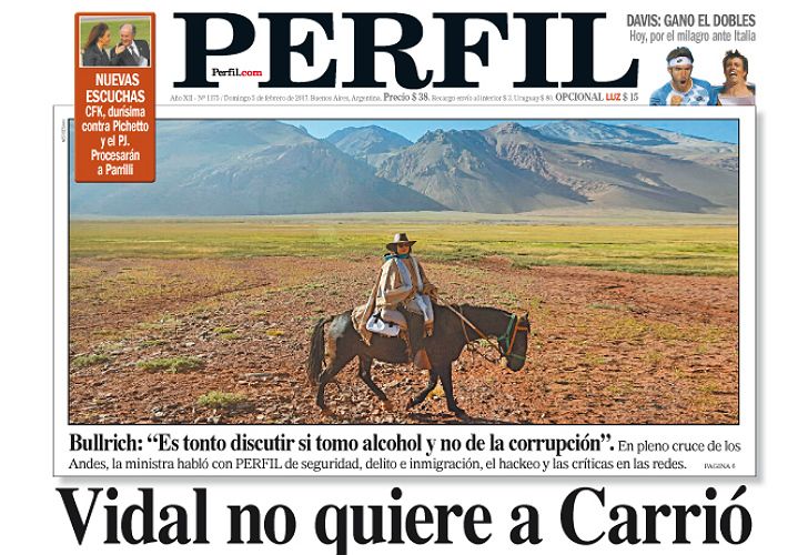 La tapa del Diario Perfil de este domingo