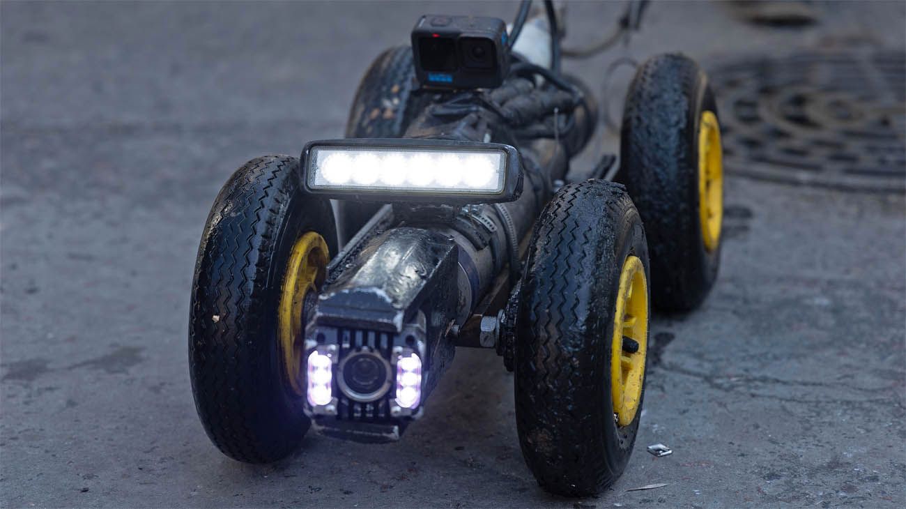Así es Wall E, el robot que monitorea las cañerías de la Ciudad