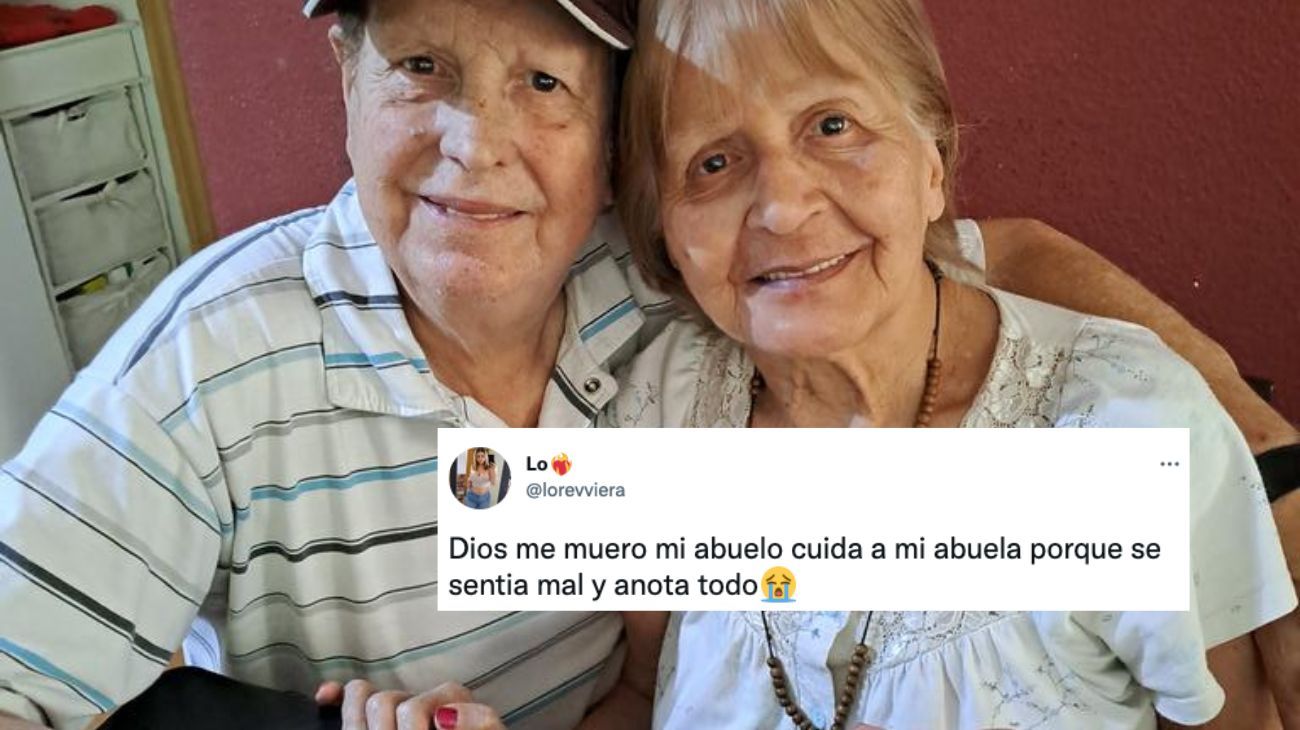 "Merendó tostaditas con café con leche": mostró cómo su abuelo cuida a su abuela y conmovió a toda la red social