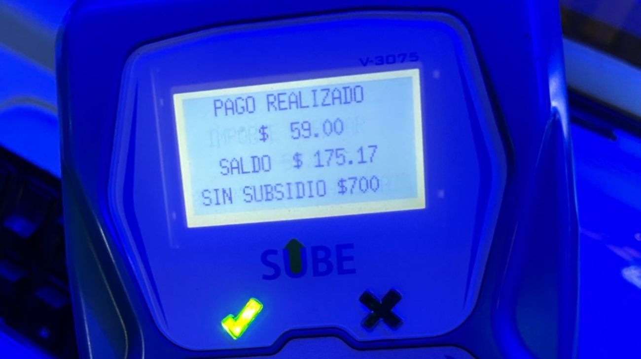 "Sin subsidio $700": las lectoras electrónicas de la SUBE ya aclaran cuánto costaría el boleto