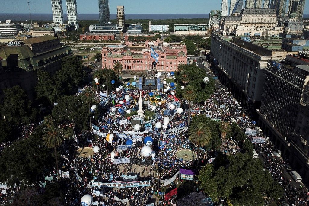 Así se vivió el Día de la Militancia en la Plaza de Mayo