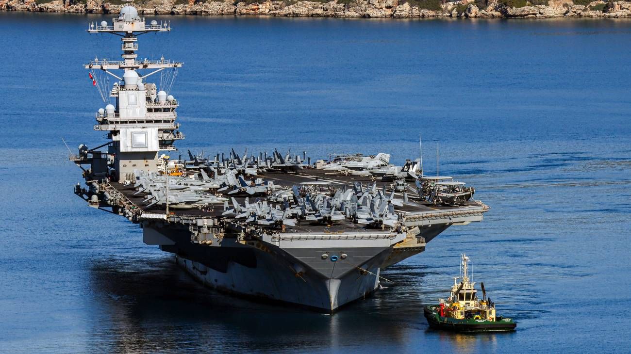 EE.UU. reportó un incendio en el portaaviones Gerald Ford en el Mar Rojo: dos marineros heridos
