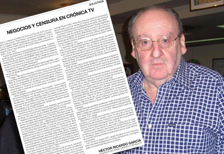 El fundador de Crónica denuncia "negocios y censura" en el canal