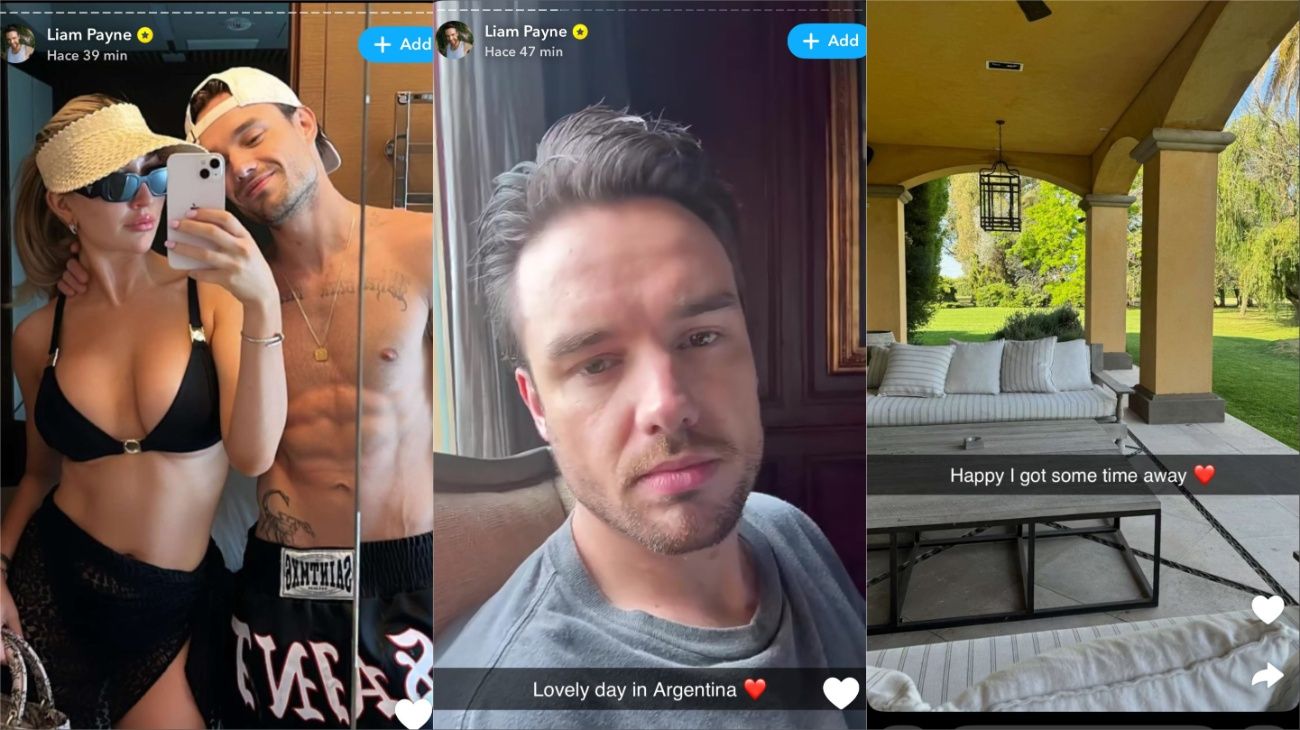 Minutos antes de morir en Buenos Aires, Liam Payne posó junto a su novia en Snapchat