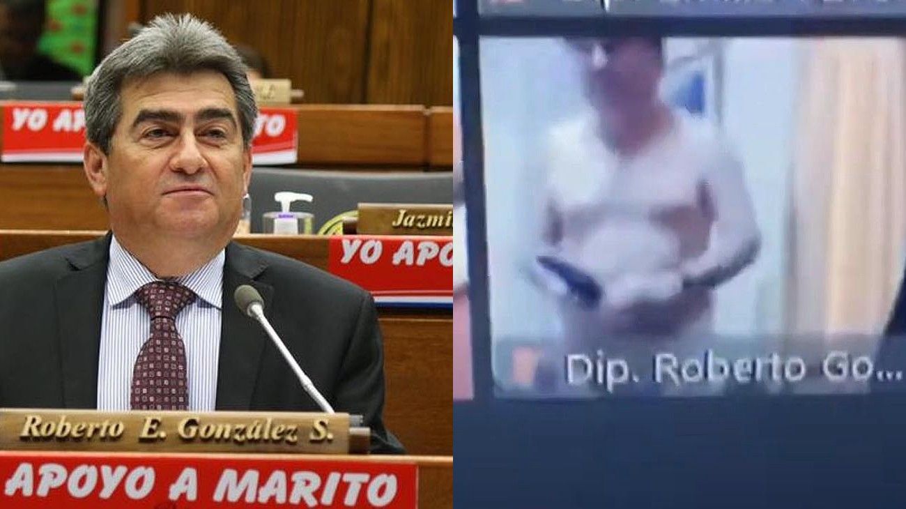 Diputado paraguayo sesionó desnudo: "Se me cayó el tereré", justificó