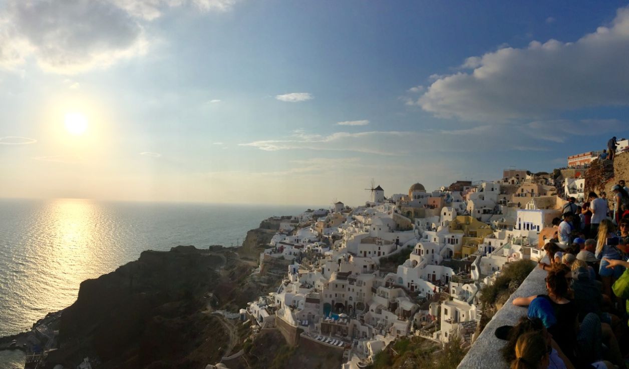 Santorini, cuando cae el sol en Oia