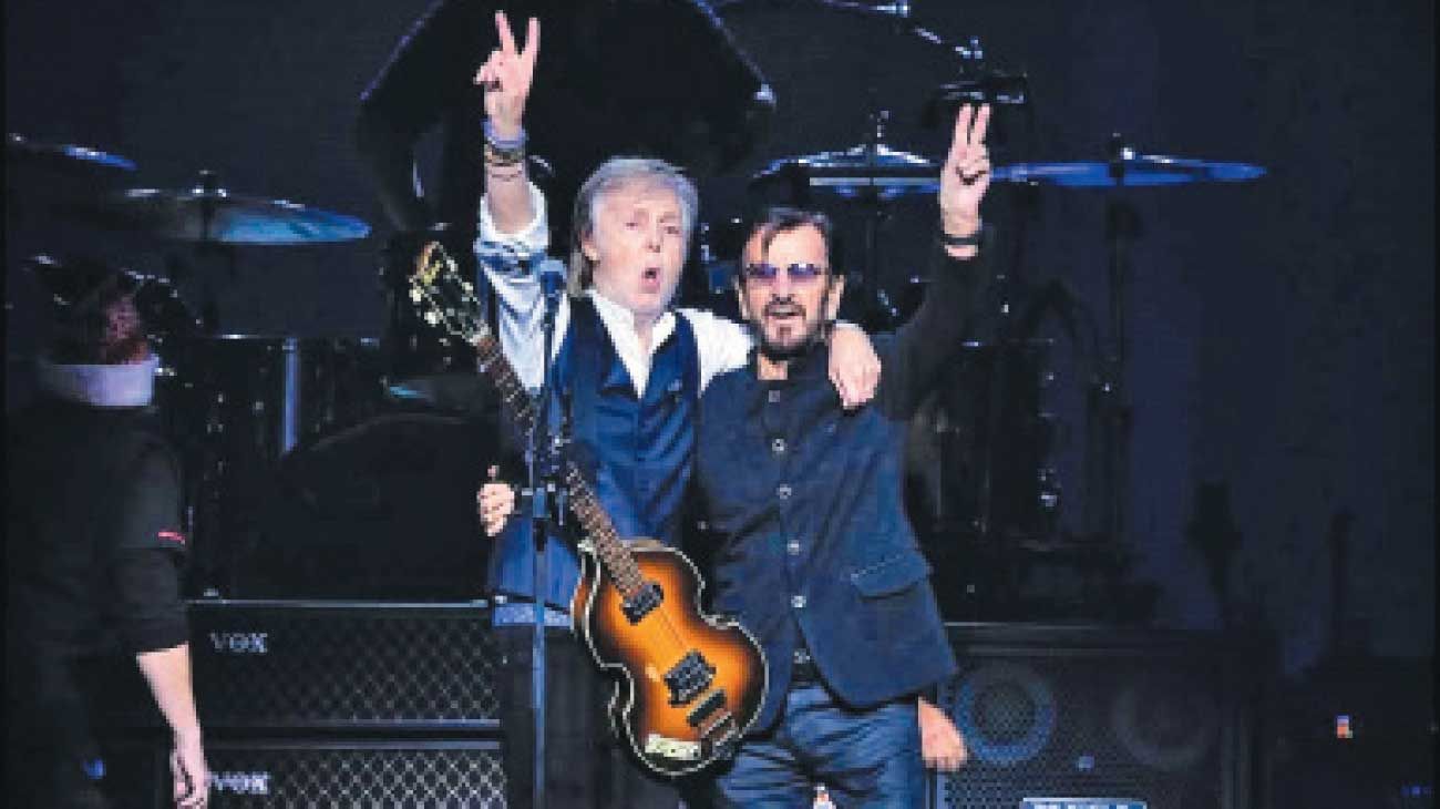 Paul McCartney cantó con Ringo Starr y Ronnie Wood en Londres