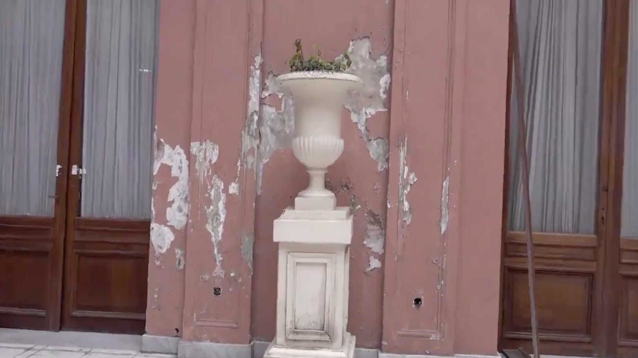 El Gobierno criticó en un video el estado en que está la Casa Rosada y luego lo borró