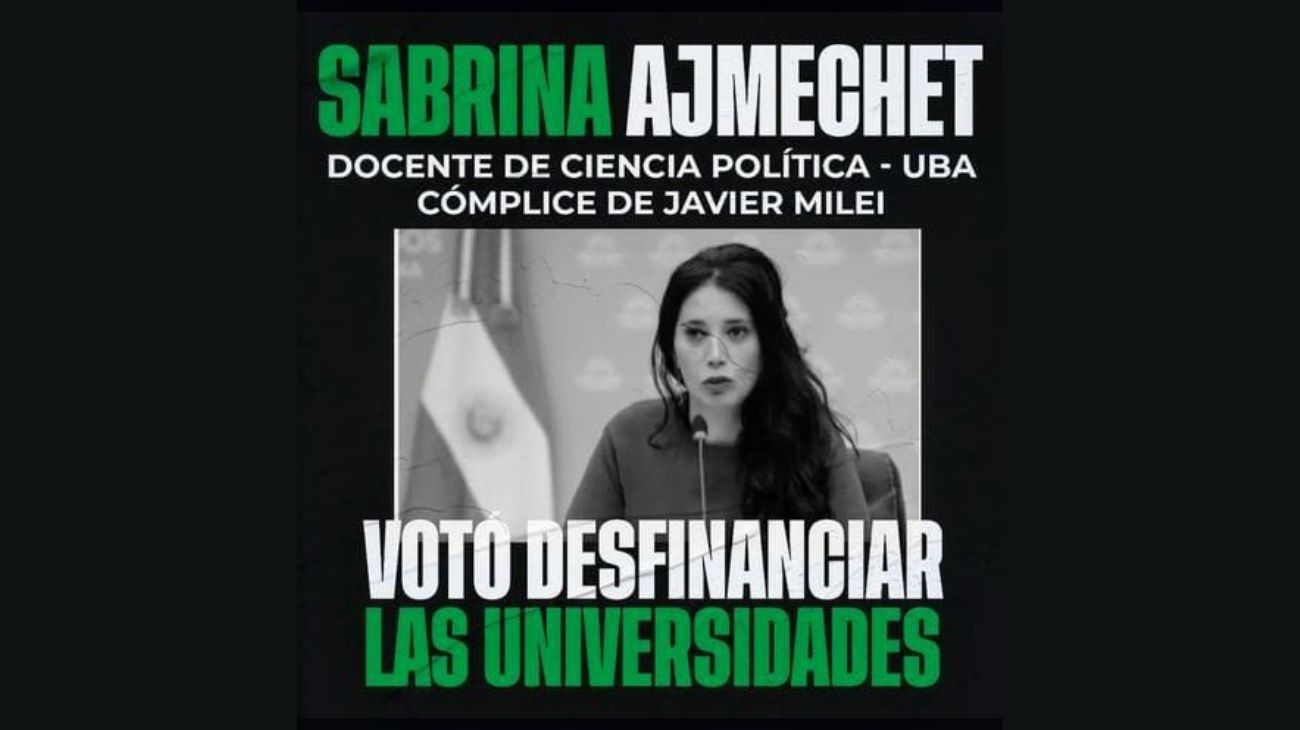 "No nos vamos a dejar correr": Sabrina Ajmechet respondió el "escrache" por su voto a favor del veto