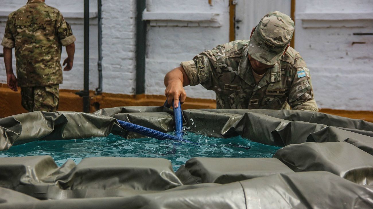 Tartagal: el Ejército argentino avanza en la perforación para obtener agua potable