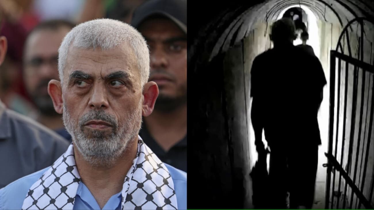 Israel difundió un video del líder de Hamas escapando por un túnel en Gaza con su familia