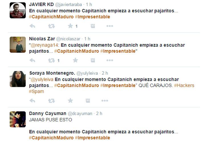 Robot clarinista: Un mensaje contra Capitanich "infectó" varias cuentas de Twitter