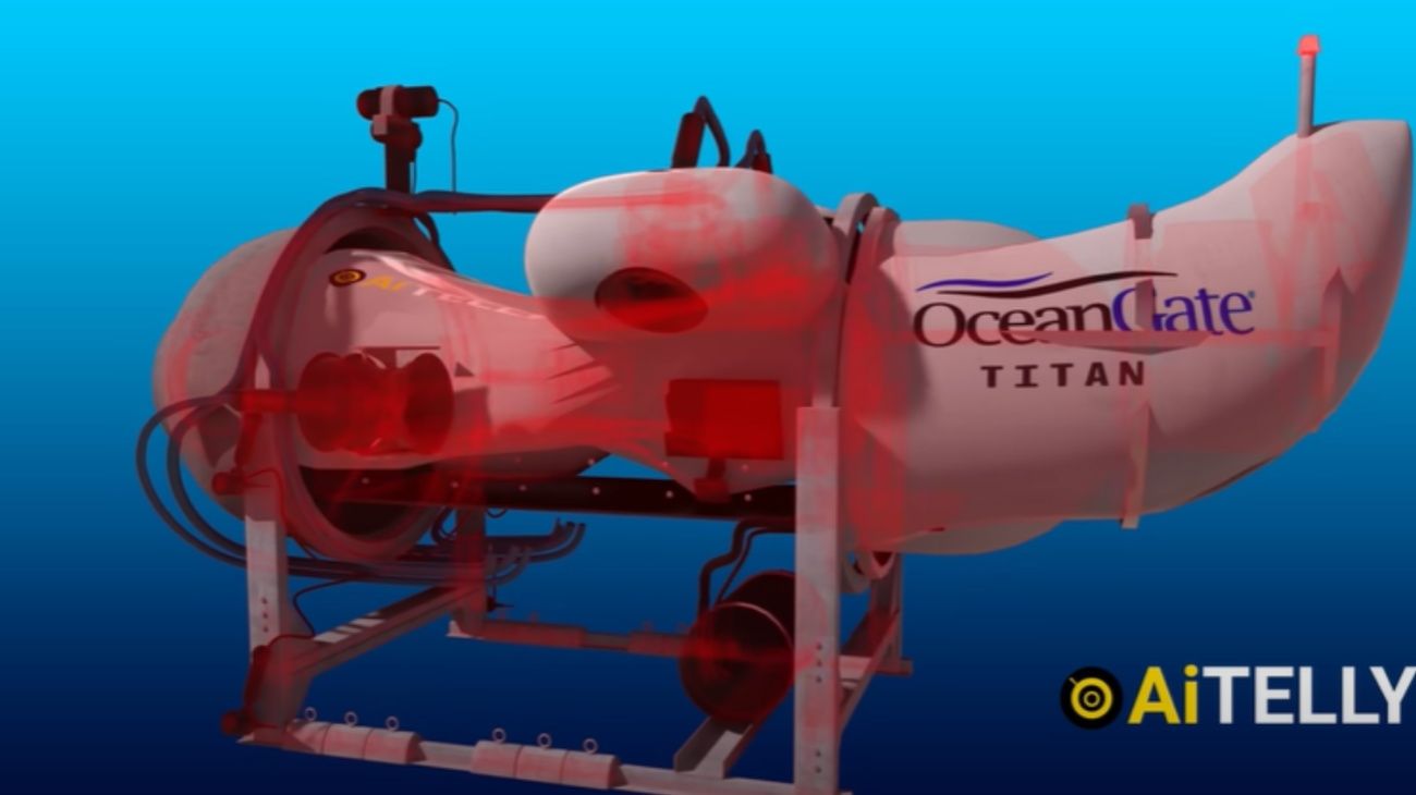El impactante video que reconstruye la implosión del submarino Titán