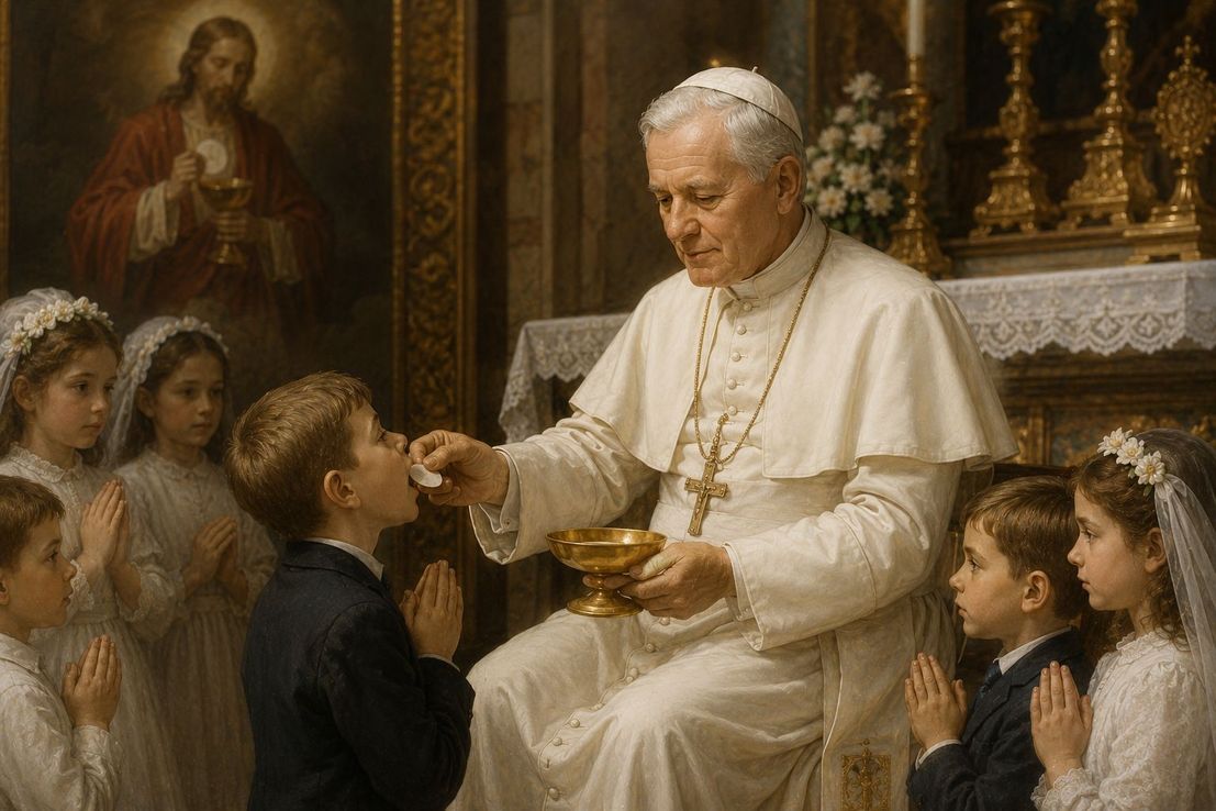 San Pío X, el humilde papa que renovó la liturgia e impulsó la Eucaristía infantil