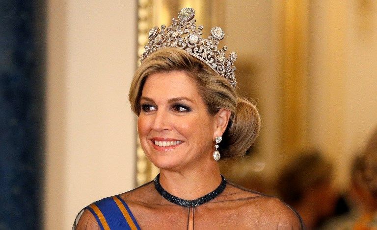 La reina Máxima de Holanda deslumbró en su visita a Isabel II