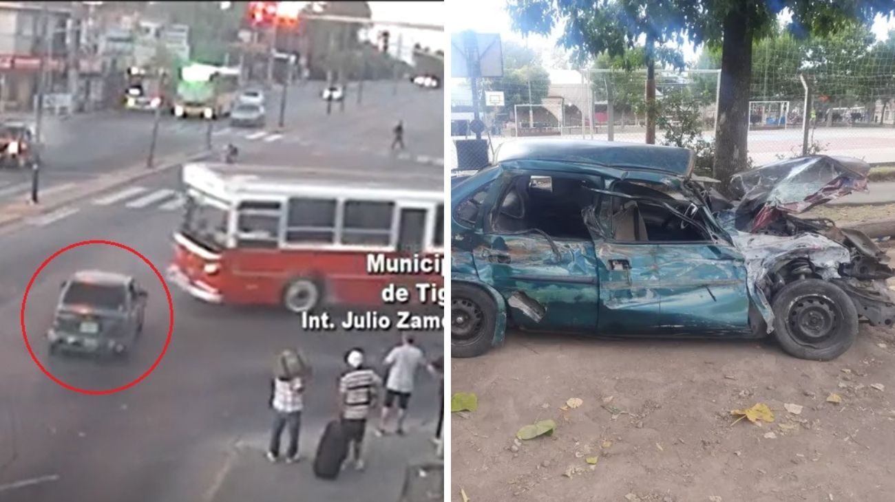 "¡Está en rojo!": manejaba borracho y chocó contra un micro escolar a toda velocidad