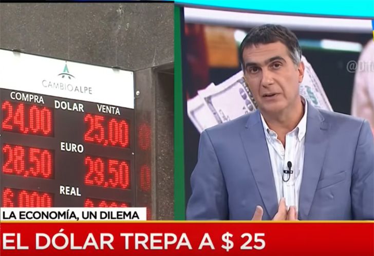 Video: Laje criticó al Gobierno mientras se disparaba el dólar en vivo