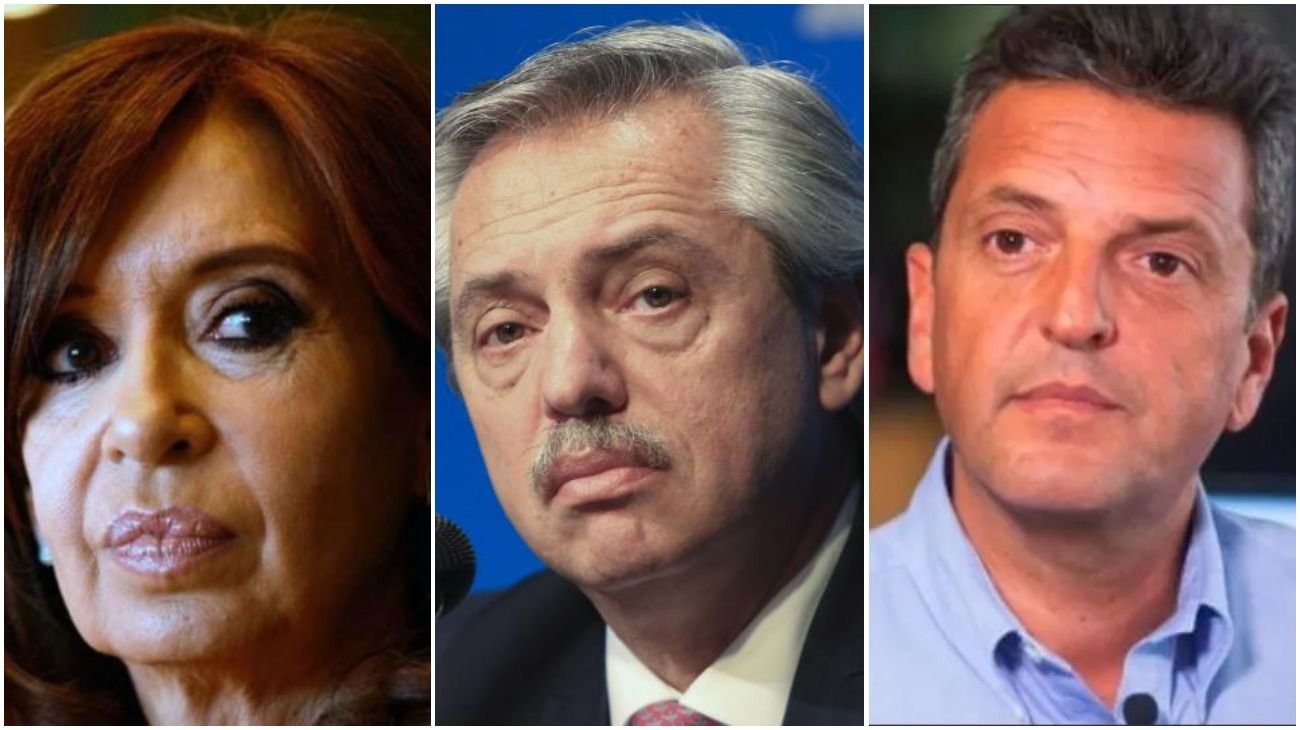 Alberto Fernández, Cristina Kirchner y Sergio Massa comienzan la separación