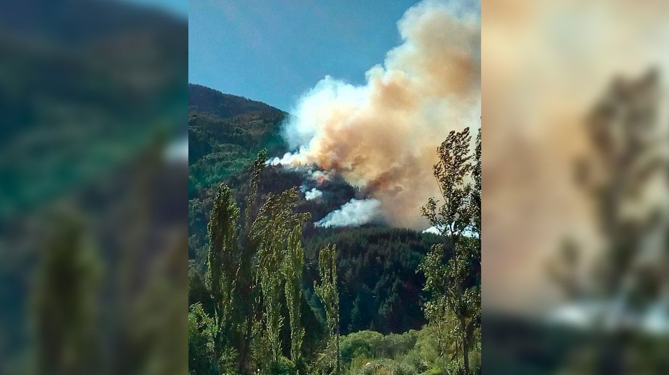 Chubut sufre un incendio fuera de control en Lago Puelo