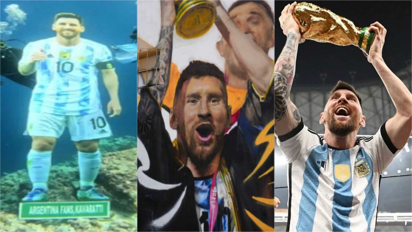 Calles, murales y hasta "buceo con Messi": los homenajes a los jugadores de la Selección Argentina