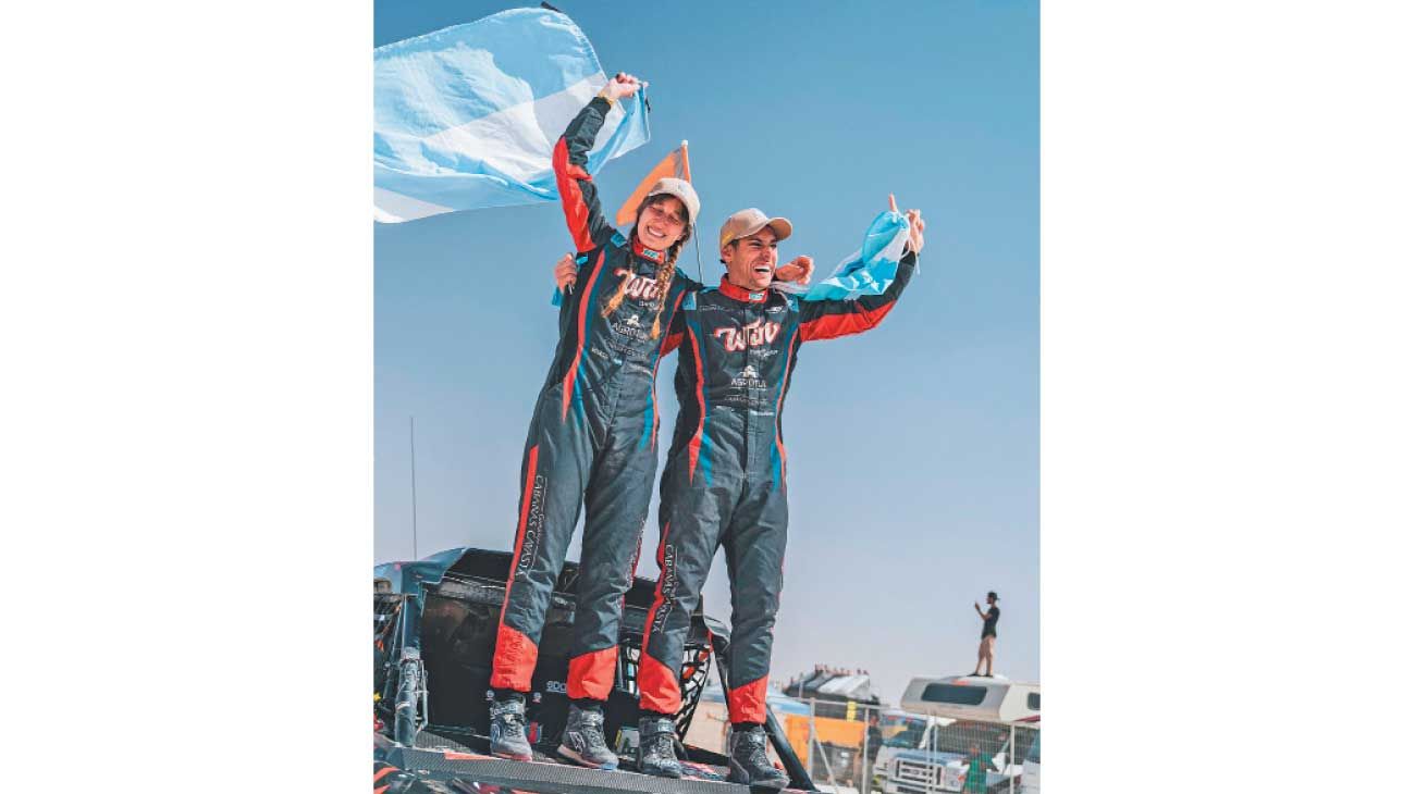 Cavigliasso y Pertegarini, una historia de amor que terminó en el podio del Dakar