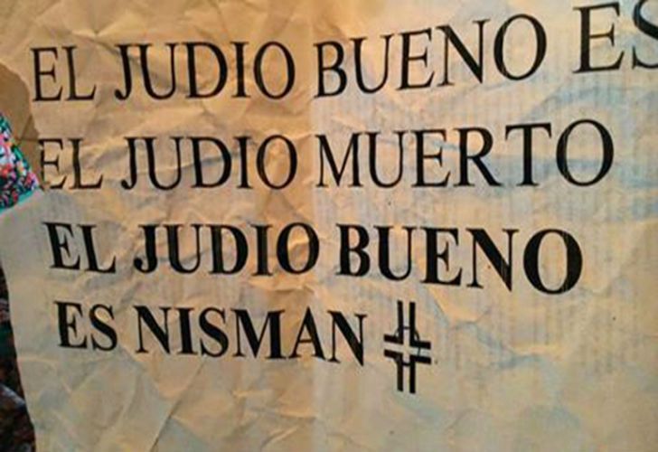 La DAIA repudió los afiches en Villa Crespo:"El judio bueno, es el judio muerto"