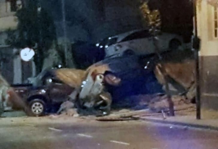Se derrumbó una concesionaria en Villa Devoto