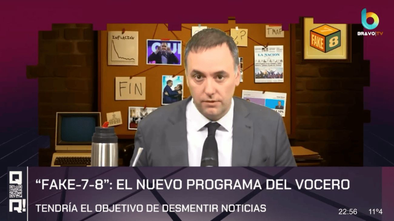 Manuel Adorni lanzó 'Fake, 7, 8', su nuevo programa de streaming
