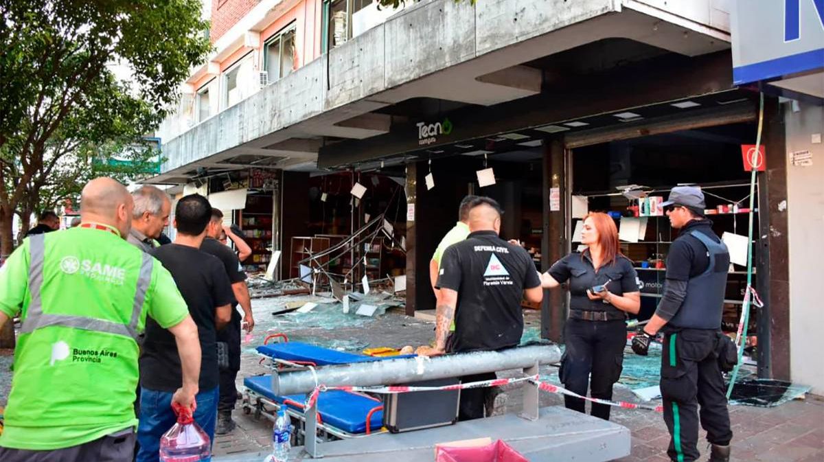 Florencio Varela: fueron 24 los heridos por una explosión que afectó a varios locales comerciales
