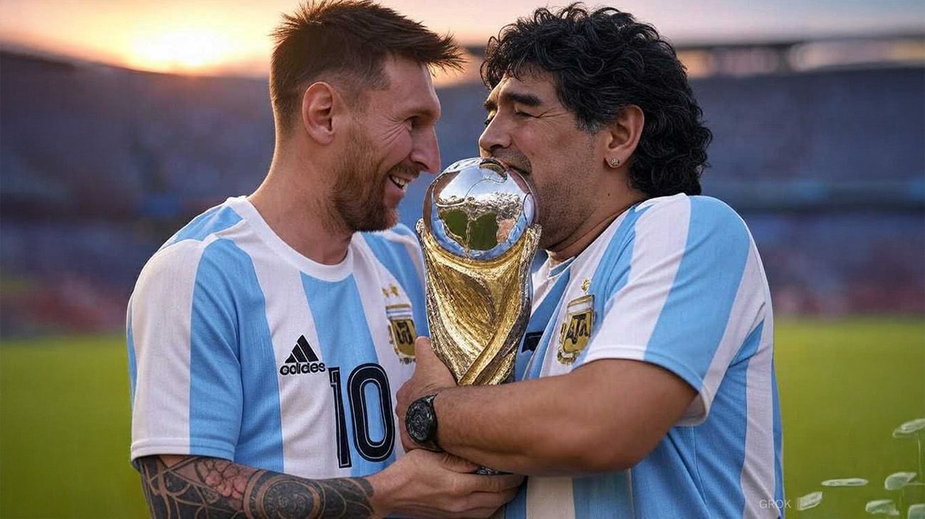 Con una "hija", con Milei y con una remera de "Viva Perón": las imágenes de Lionel Messi en Grok, la IA de X que es furor