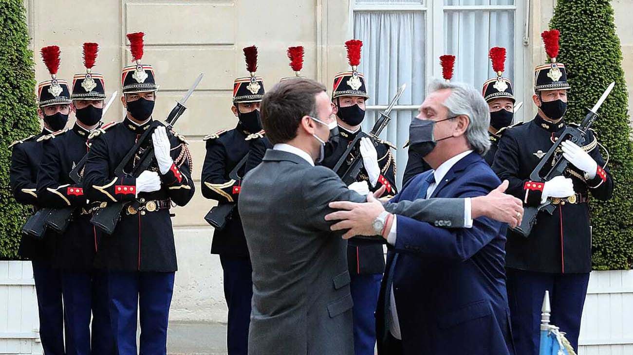 Alberto Fernández con Emmanuel Macron: "Francia está a su lado"
