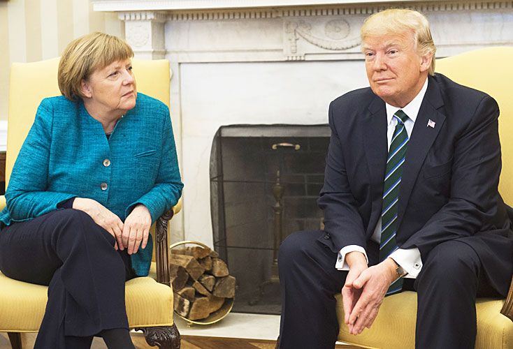 Trump protagonizó con Merkel un frío y tenso encuentro en la Casa Blanca