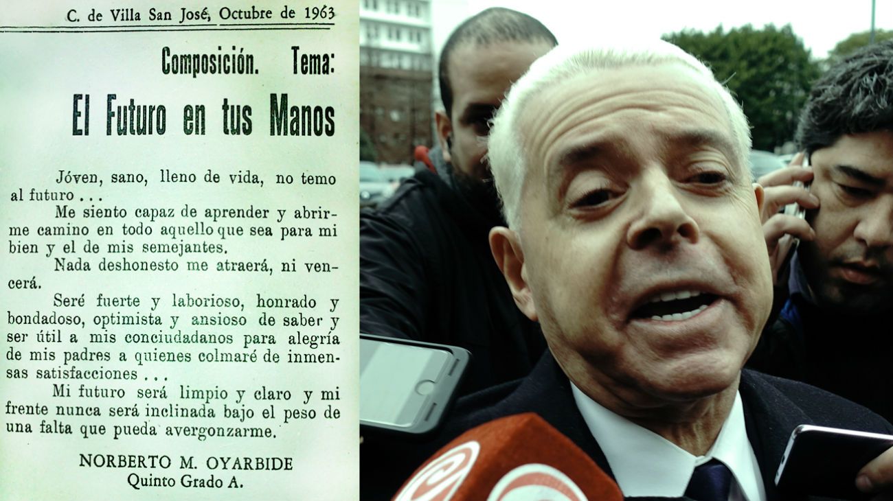 Los escritos de Norberto Oyarbide antes de ser juez : "Nada deshonesto me atraerá, ni vencerá"