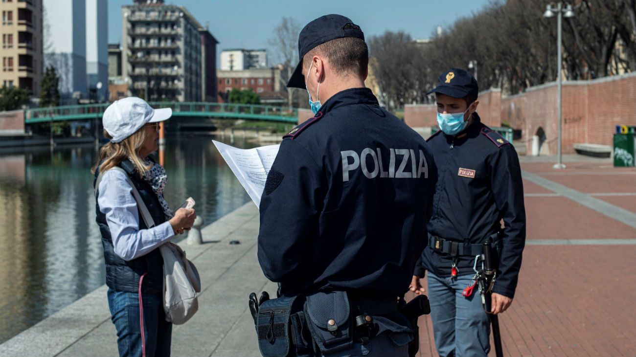 Italia: casi 20 mil personas violaron la cuarentena el fin de semana