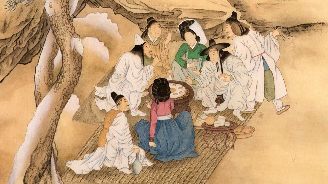 Inauguró una muestra de minhwa, un género de pintura tradicional de Corea
