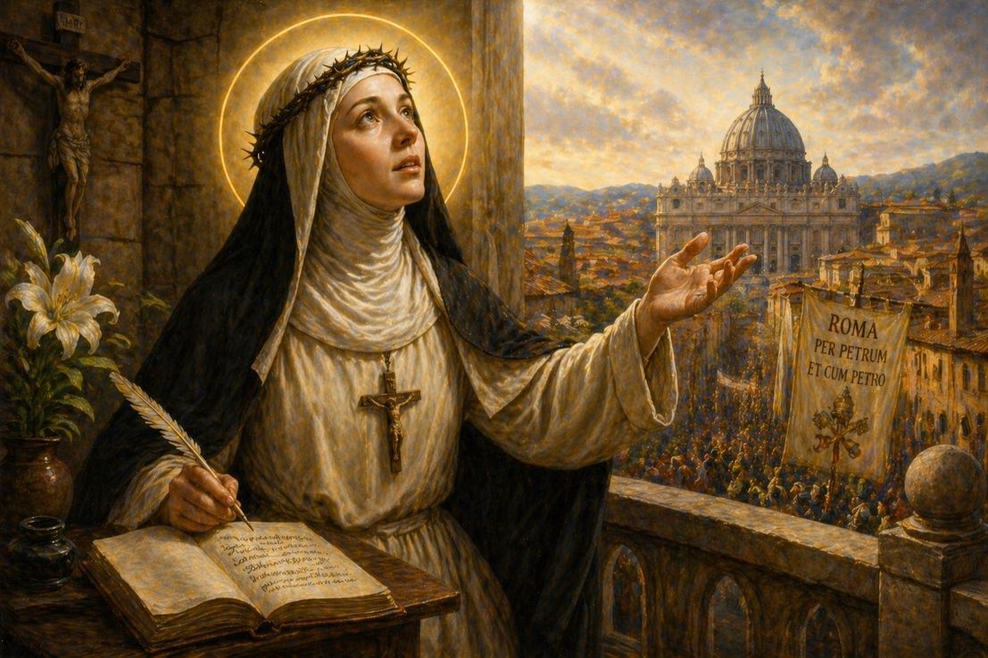 Santa Catalina de Siena: la mística que trajo al Papa de regreso a Roma y cambió la historia