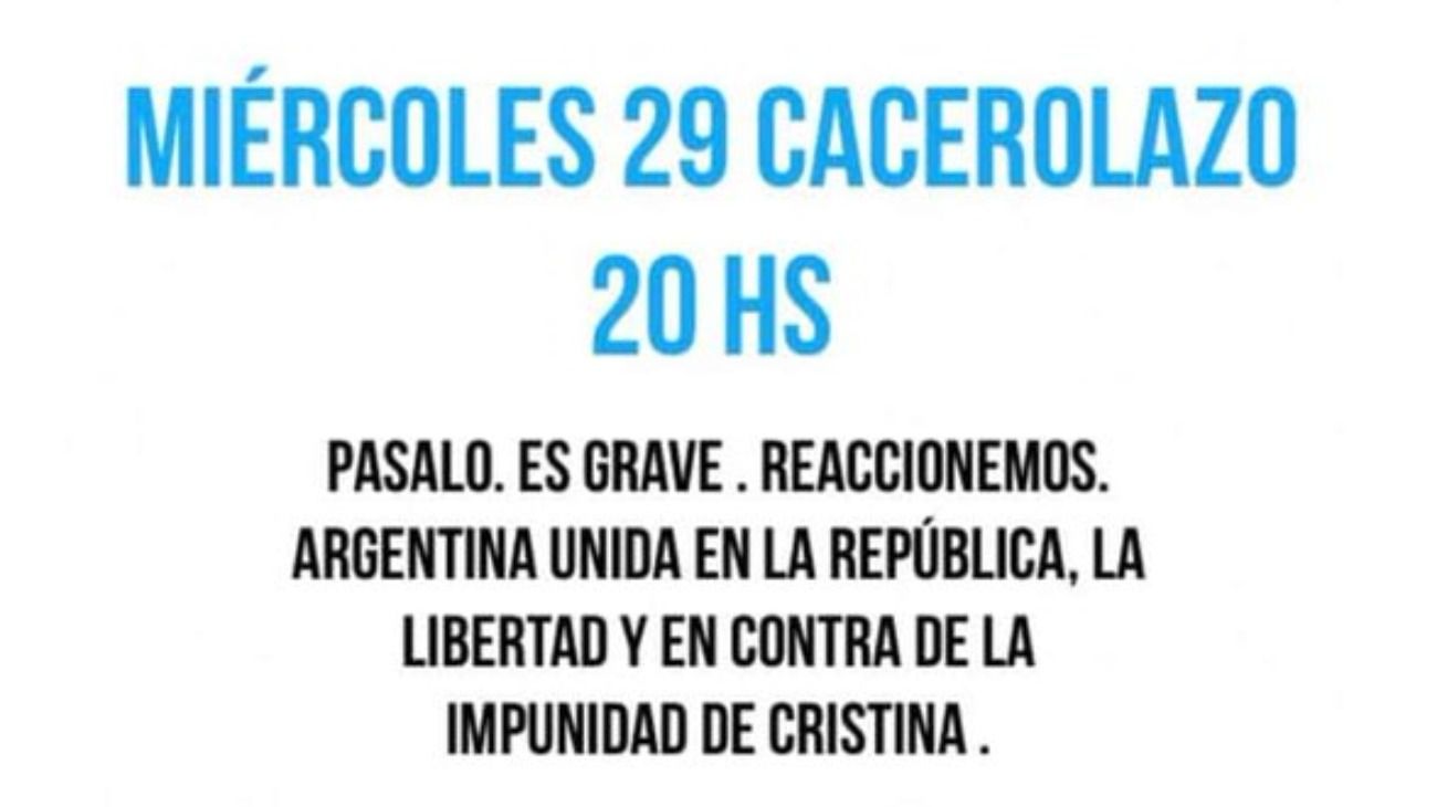 Cacerolazo y marcha contra la reforma judicial: "Buscan la impunidad de Cristina"