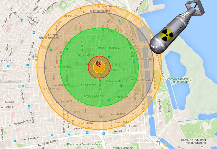 ¿Que pasaría si la bomba atómica de Hiroshima cayera hoy sobre Buenos Aires?