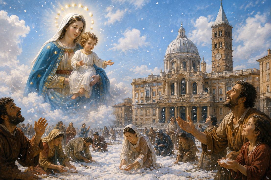 Nuestra Señora de las Nieves: la milagrosa nevada de verano en Roma que originó la devoción a la Madre de Dios