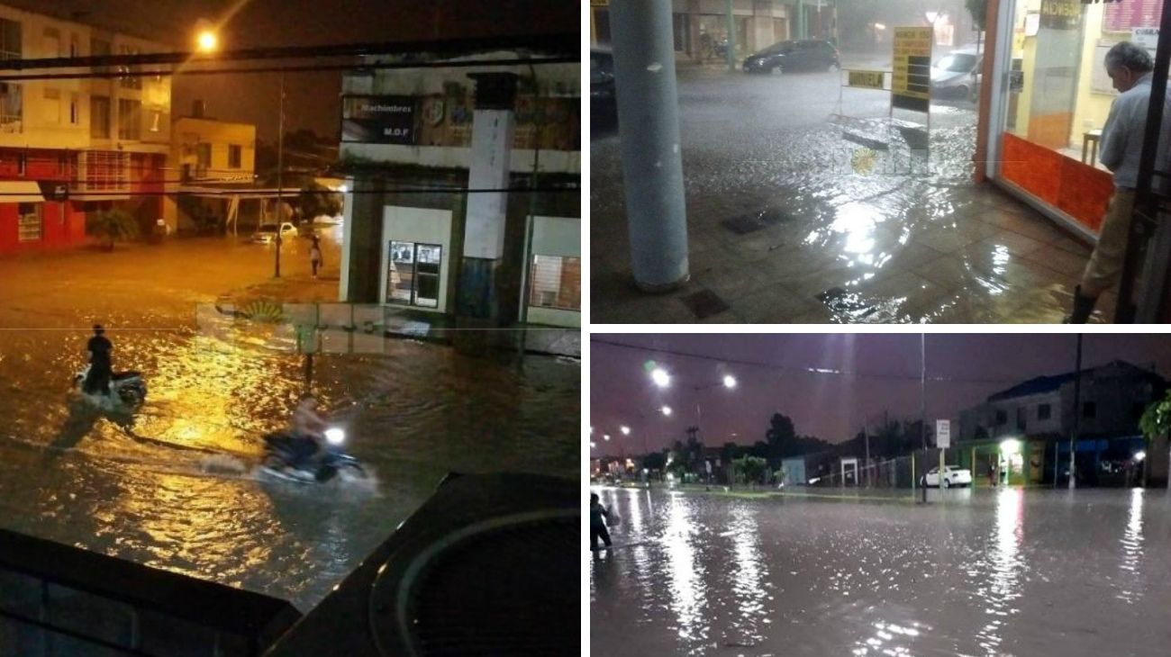 Fuerte tormenta inundó Resistencia: cayeron más de 170 mm en dos horas