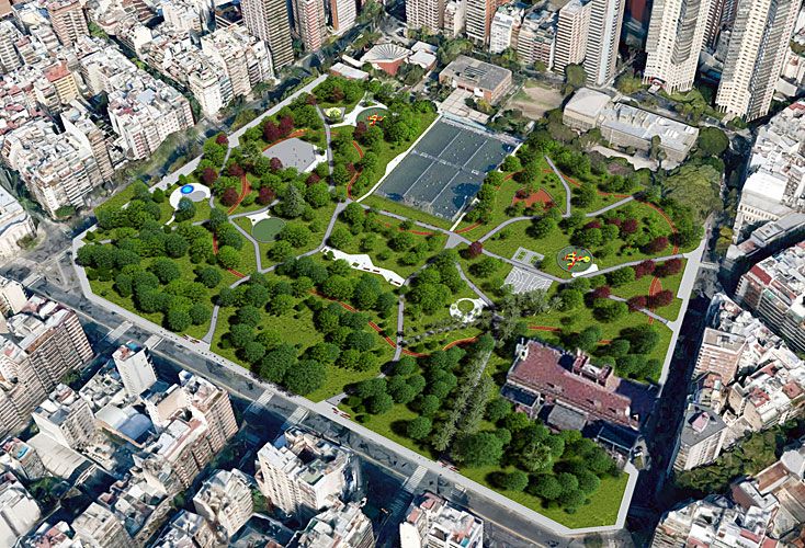 Parque Las Heras: los vecinos cuestionan obras de remodelación