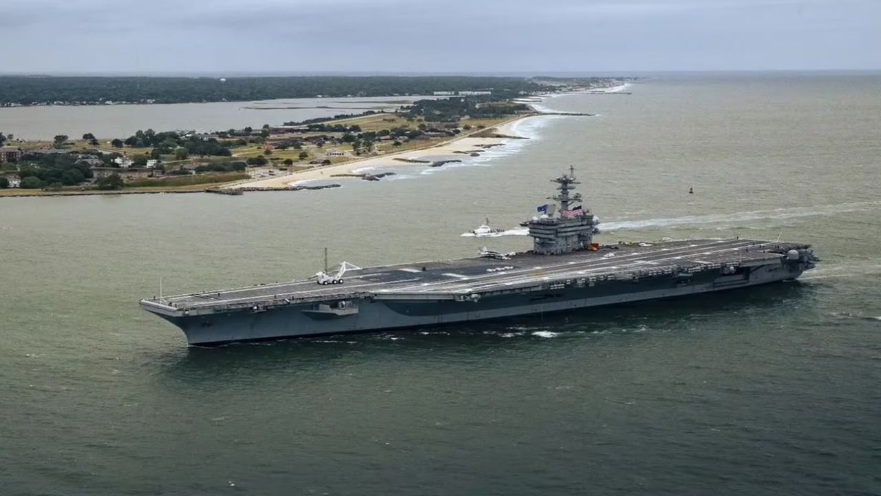 Cómo es el portaaviones USS George Washington que llegó a la Argentina