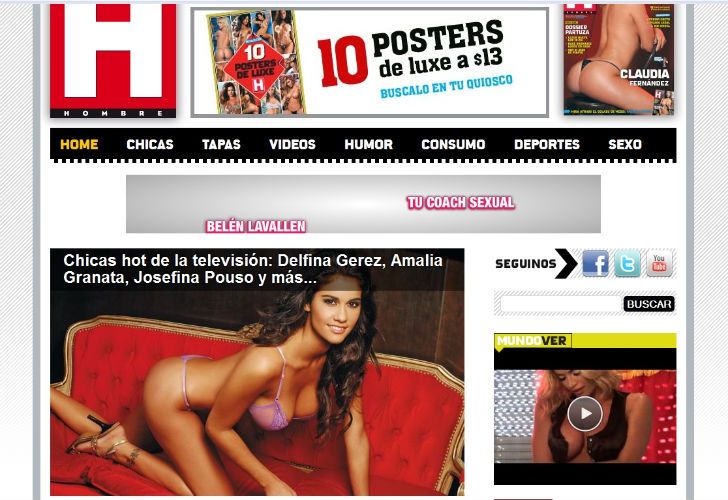Revista Hombre tiene nuevo sitio