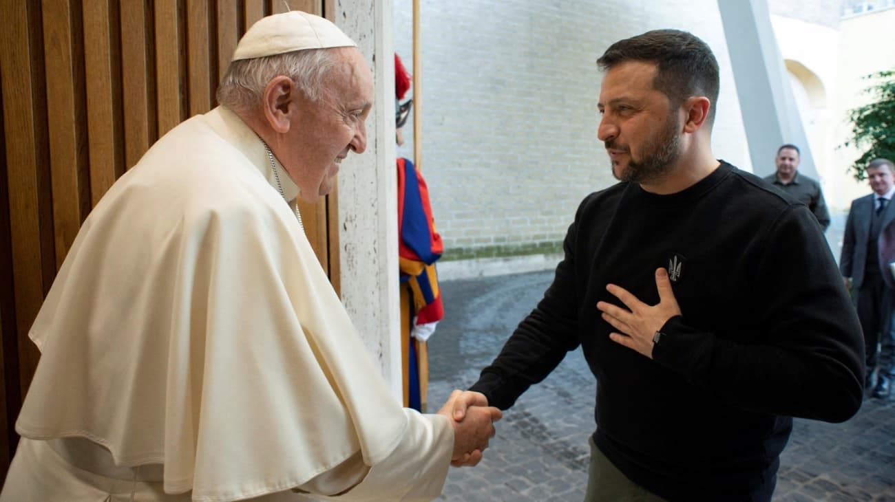 Zelenski se reunió con el Papa Francisco y la premier Meloni en una Roma blindada