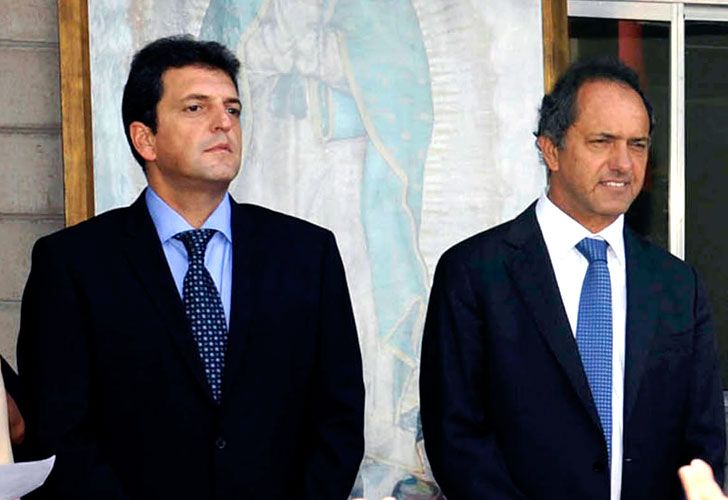 Fondos buitre: Daniel Scioli optimista, Sergio Massa arengador