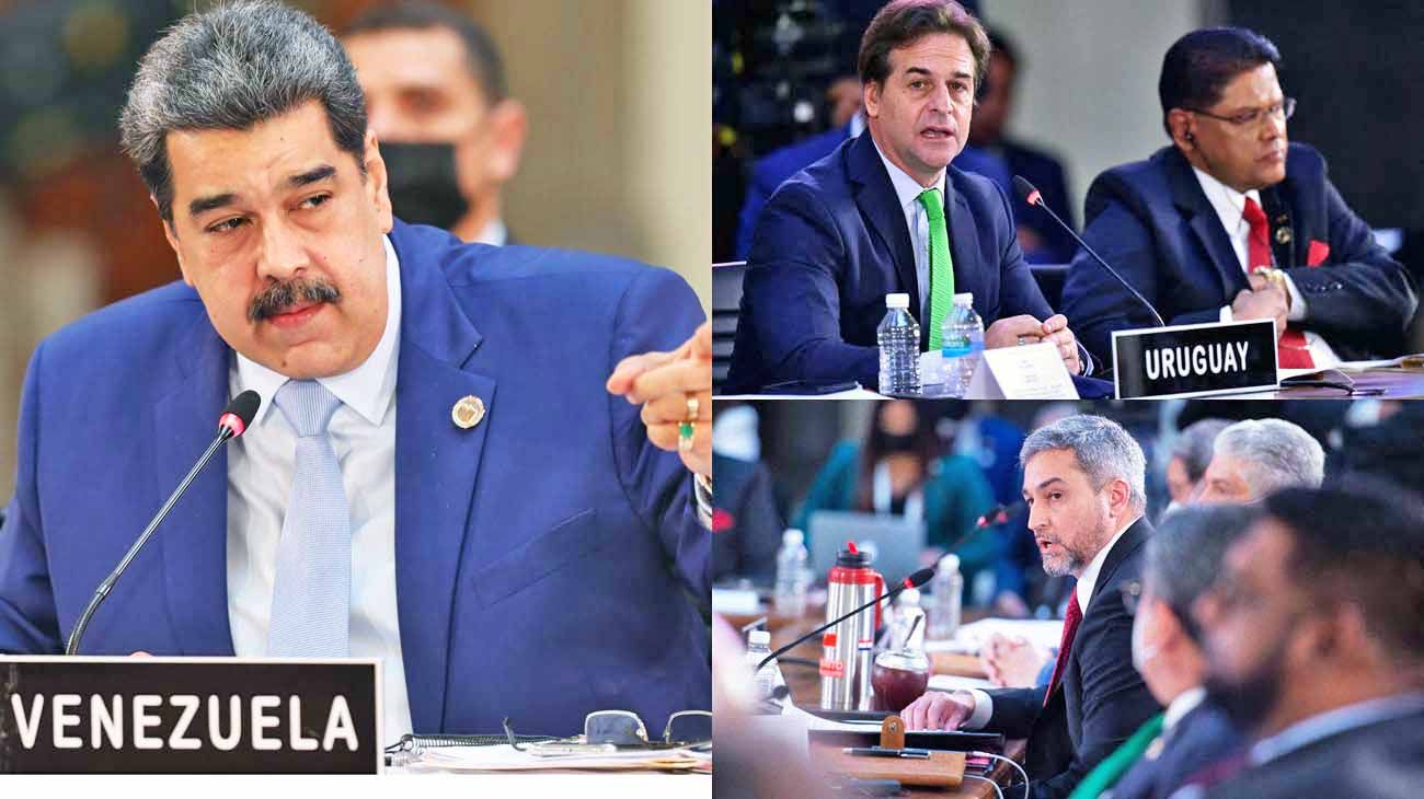 Cruces entre Maduro, Lacalle y Abdo Benítez