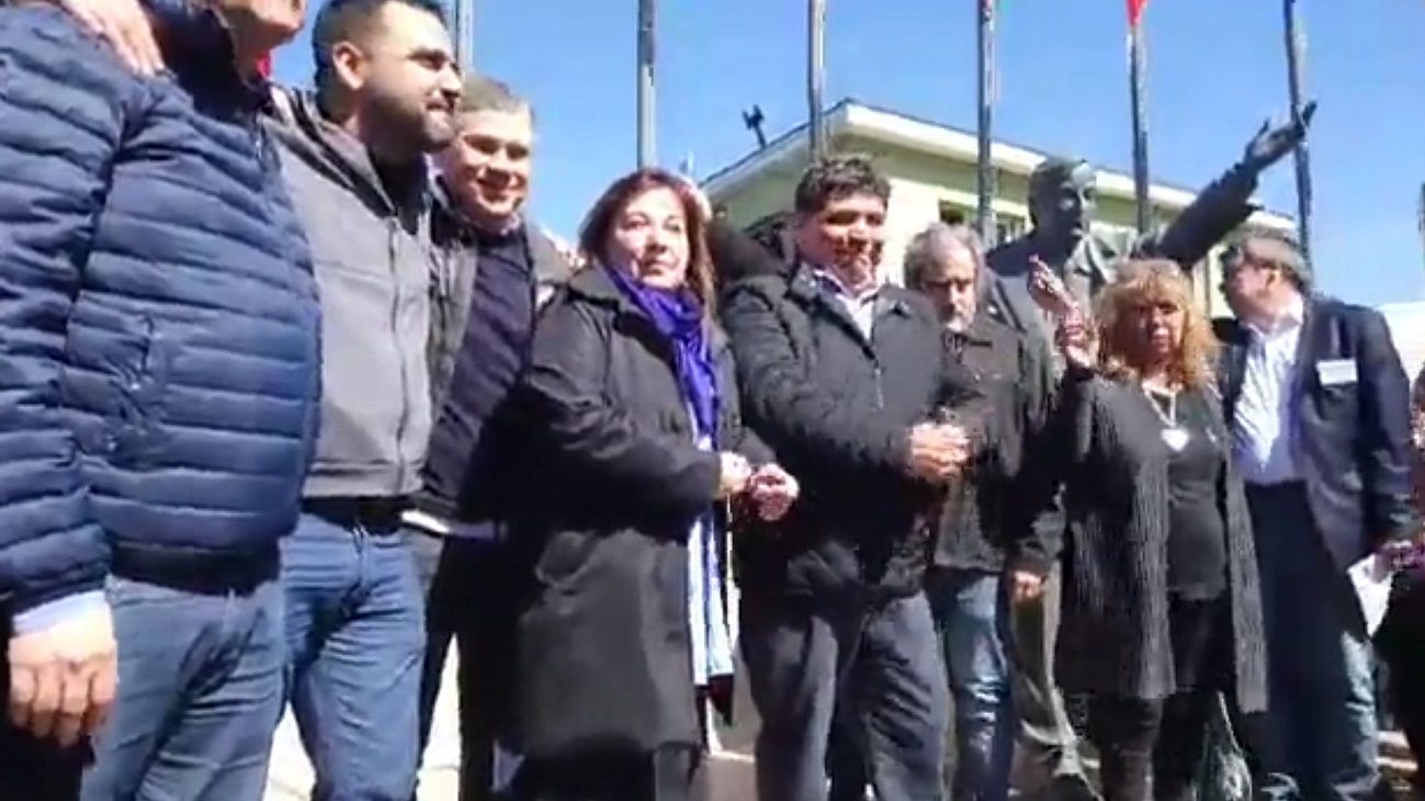 Sin los Kirchner, Rudy Ulloa recordó a Néstor en Río Gallegos