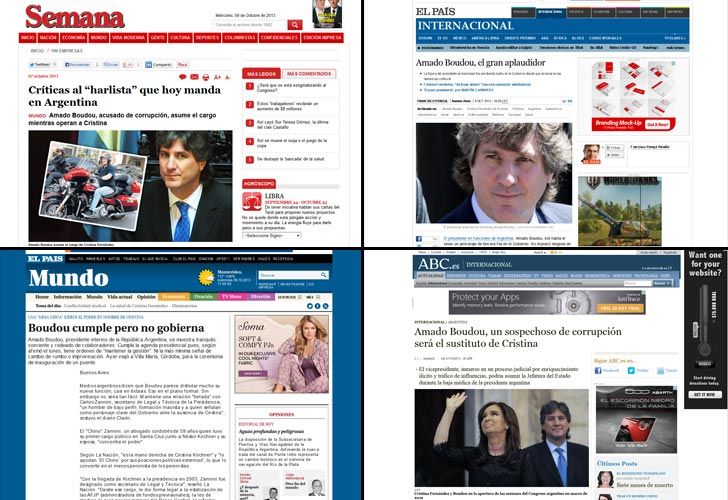 Las dudas sobre el "presidente" Boudou llegan a los medios internacionales