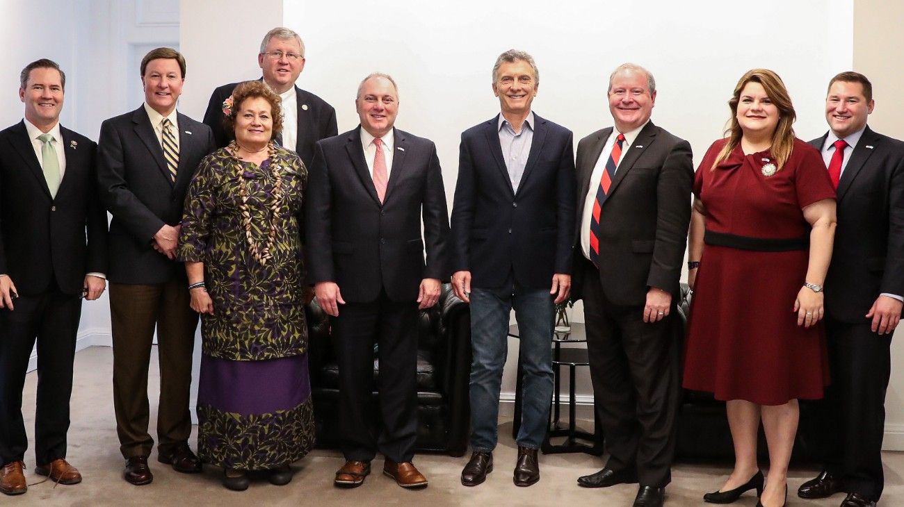 Mauricio Macri recibió a congresistas estadounidenses en la Quinta de Olivos