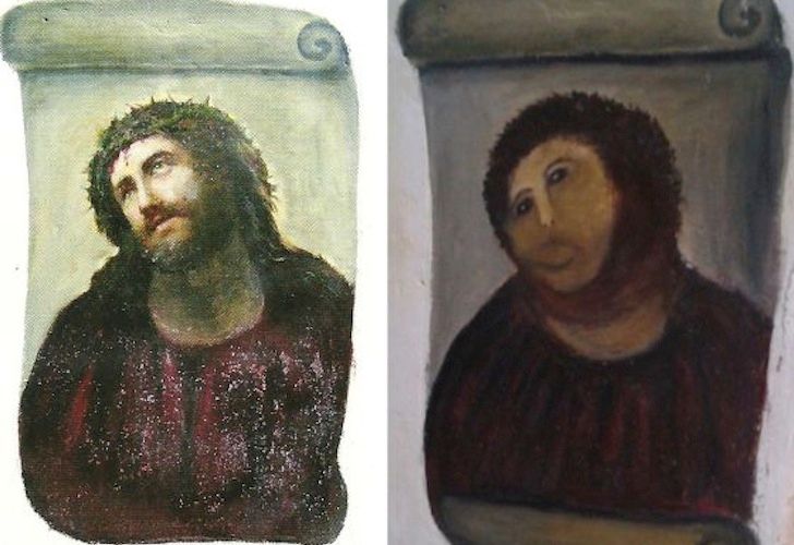 Quiso restaurar una obra y terminó arruinándola